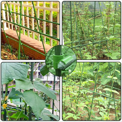 Pflanzenstützclip für Gartenzäune – Praktische Cliphalterung für Stangen und Netz