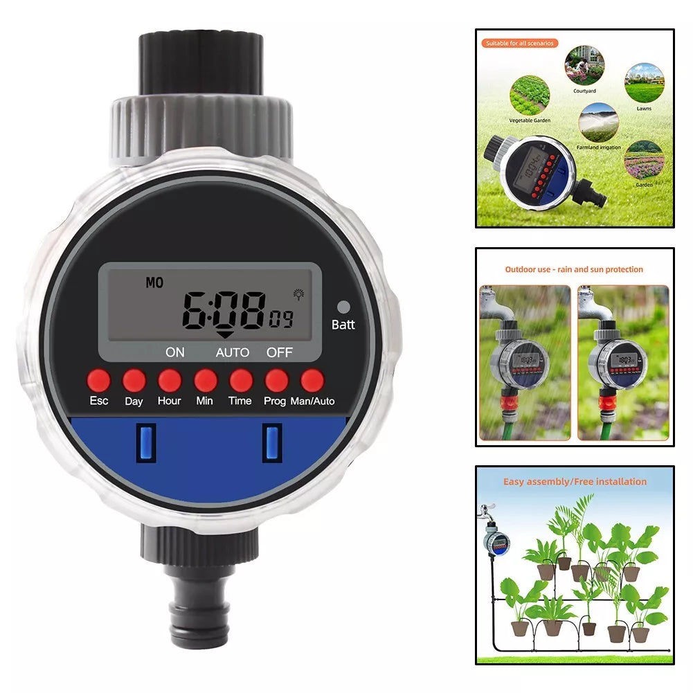 Digitale Bewässerungsuhr mit LCD-Display – Automatische Gartenbewässerung für Pflanzen