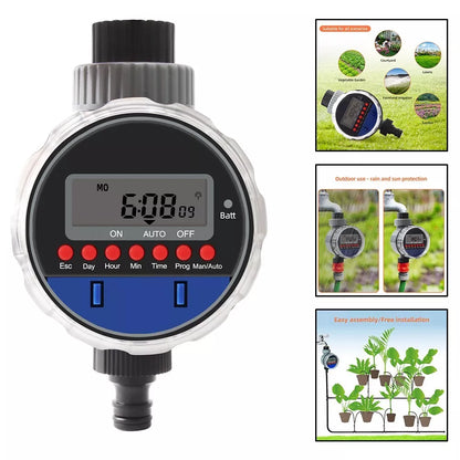 Digitale Bewässerungsuhr mit LCD-Display – Automatische Gartenbewässerung für Pflanzen