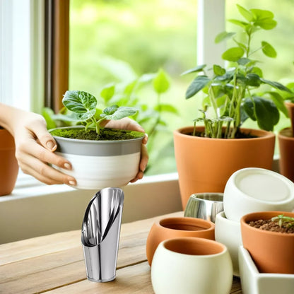 Edelstahl Schaufel für Blumenerde – Robuste Pflanzschaufel für Garten und Balkon