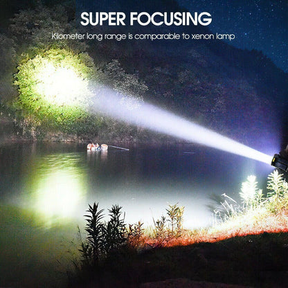 Solar LED Taschenlampe – Wasserdichter, leistungsstarker Handstrahler mit Lithium-Batterie