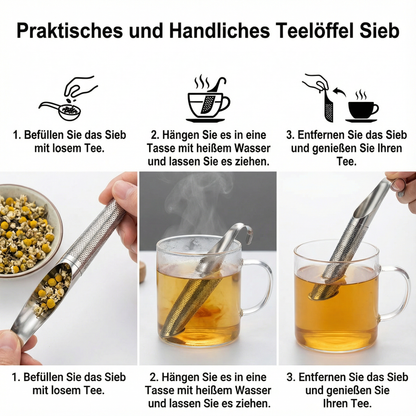 Praktisches und Handliches Teelöffel Sieb