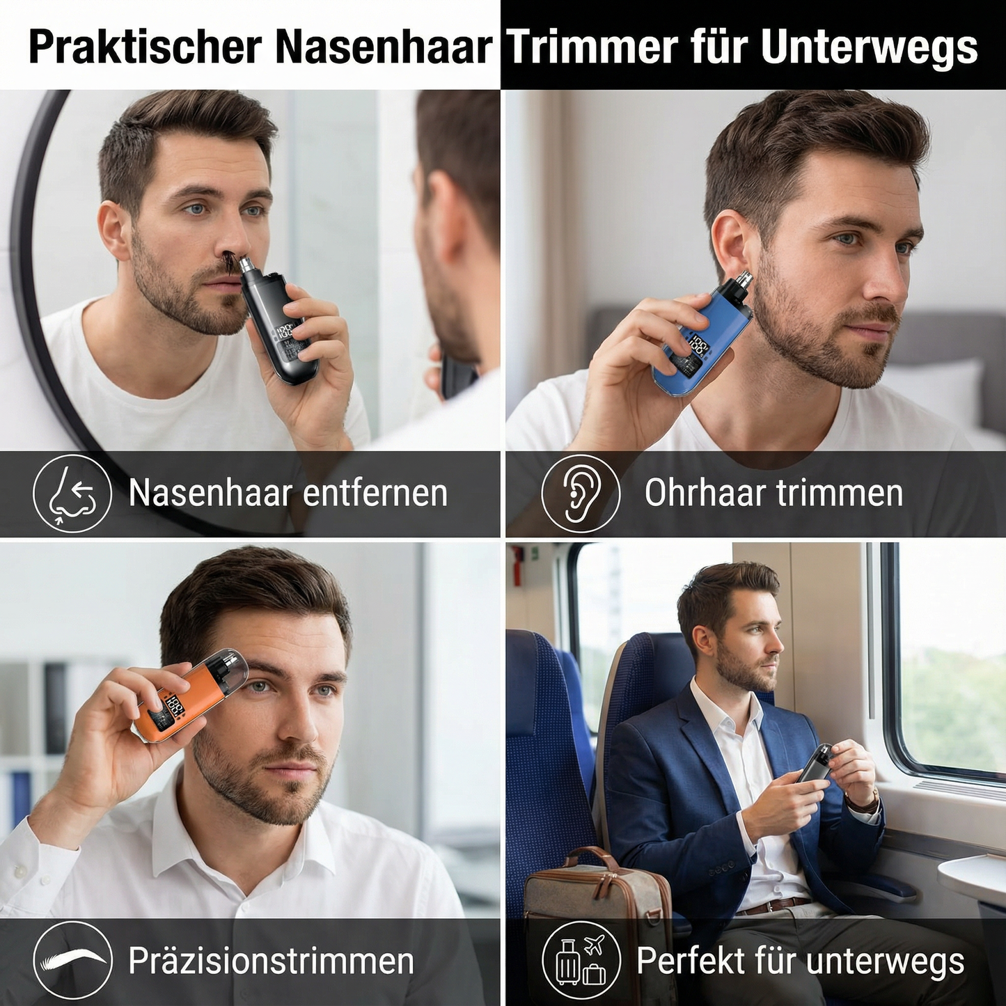 Praktischer Nasenhaar Trimmer für Unterwegs
