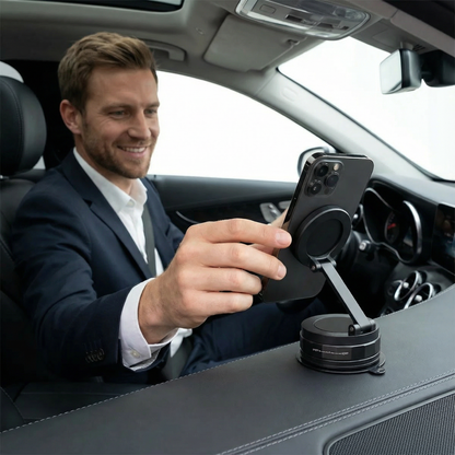 Magnetischer Saugnapf - Ausziehbarer 360° Telefonhalter mit Vakuumverschluss