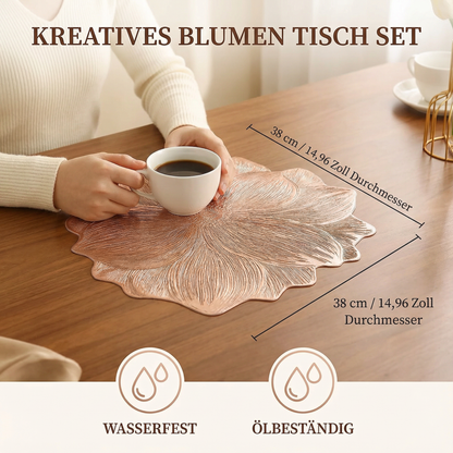 Kreatives Blumen Tisch Set - Wasserfest und Ölbeständig