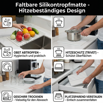Faltbare Silikontropfmatte - Hitzebeständiges Design
