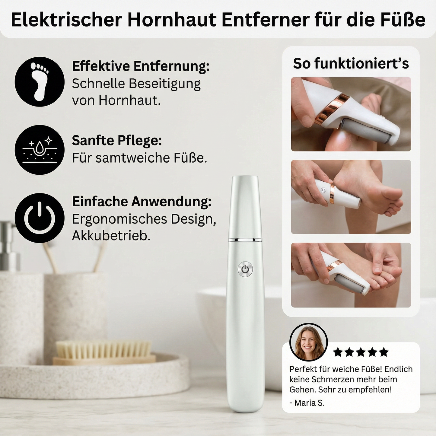 Elektrischer Hornhaut Entferner für die Füße