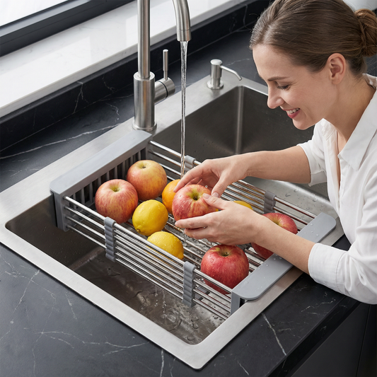 Verstellbares Abtropf Gestell für die Spüle