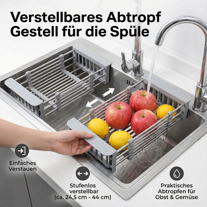 Verstellbares Abtropf Gestell für die Spüle