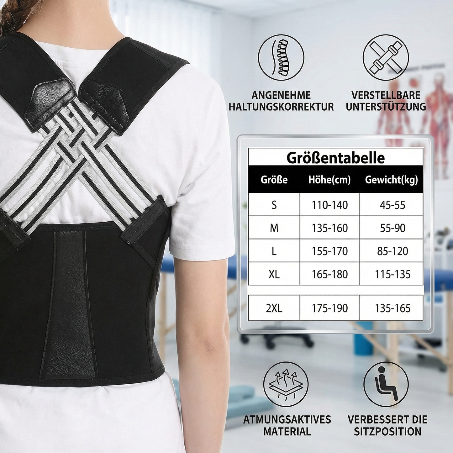 Angenehmer Rücken Korrektur Gürtel