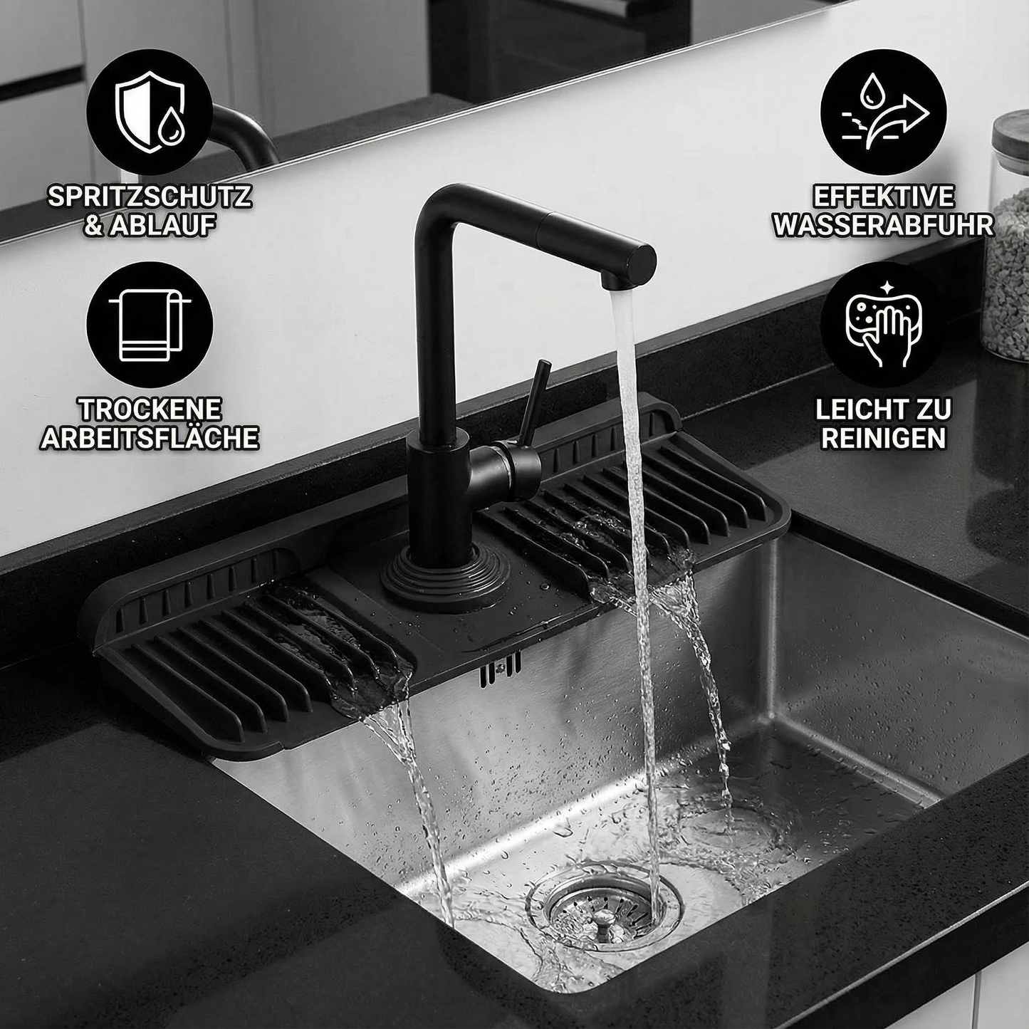 Silikon Spritzschutz Ablaufmatte