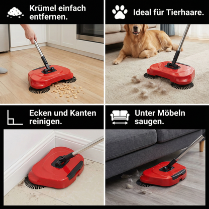 2in1 Staubsauger Besen ohne Strom