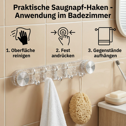 Praktische Saugnapf-Haken