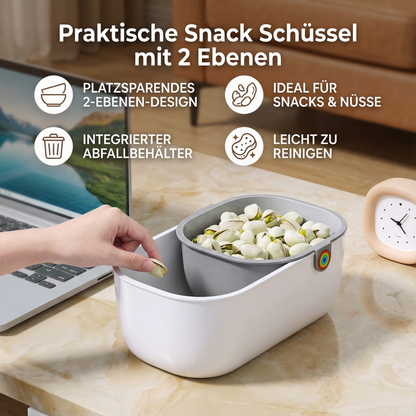 Praktische Snack Schüssel mit 2 Ebenen