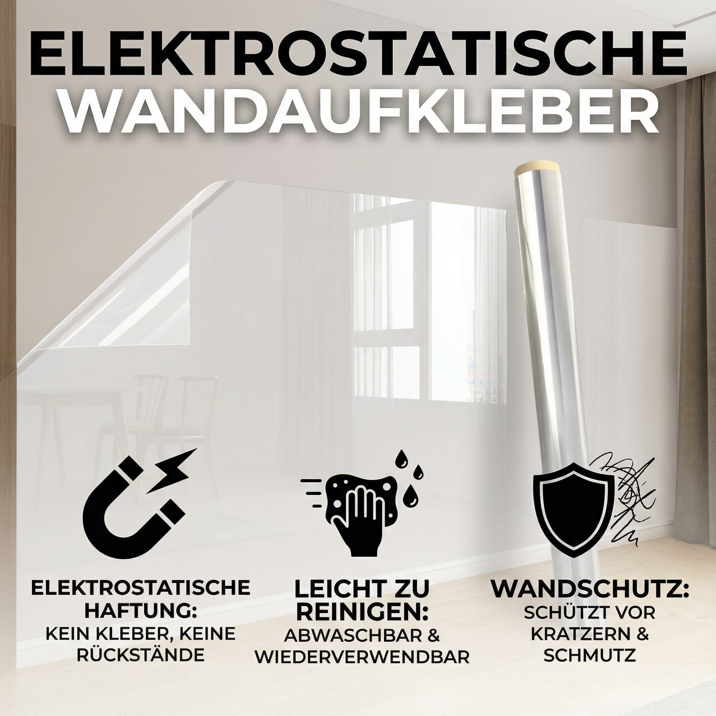 Elektrostatische Wandaufkleber
