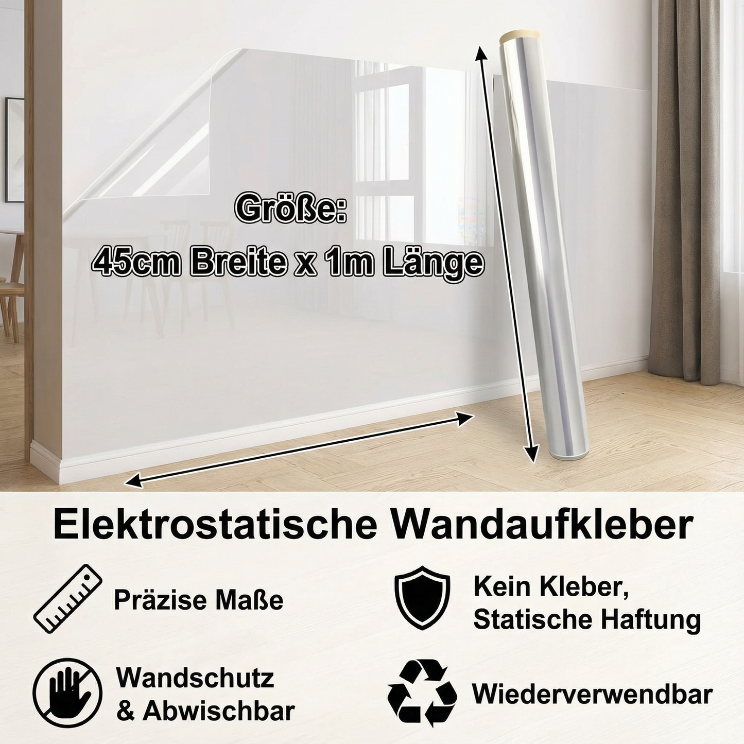 Elektrostatische Wandaufkleber