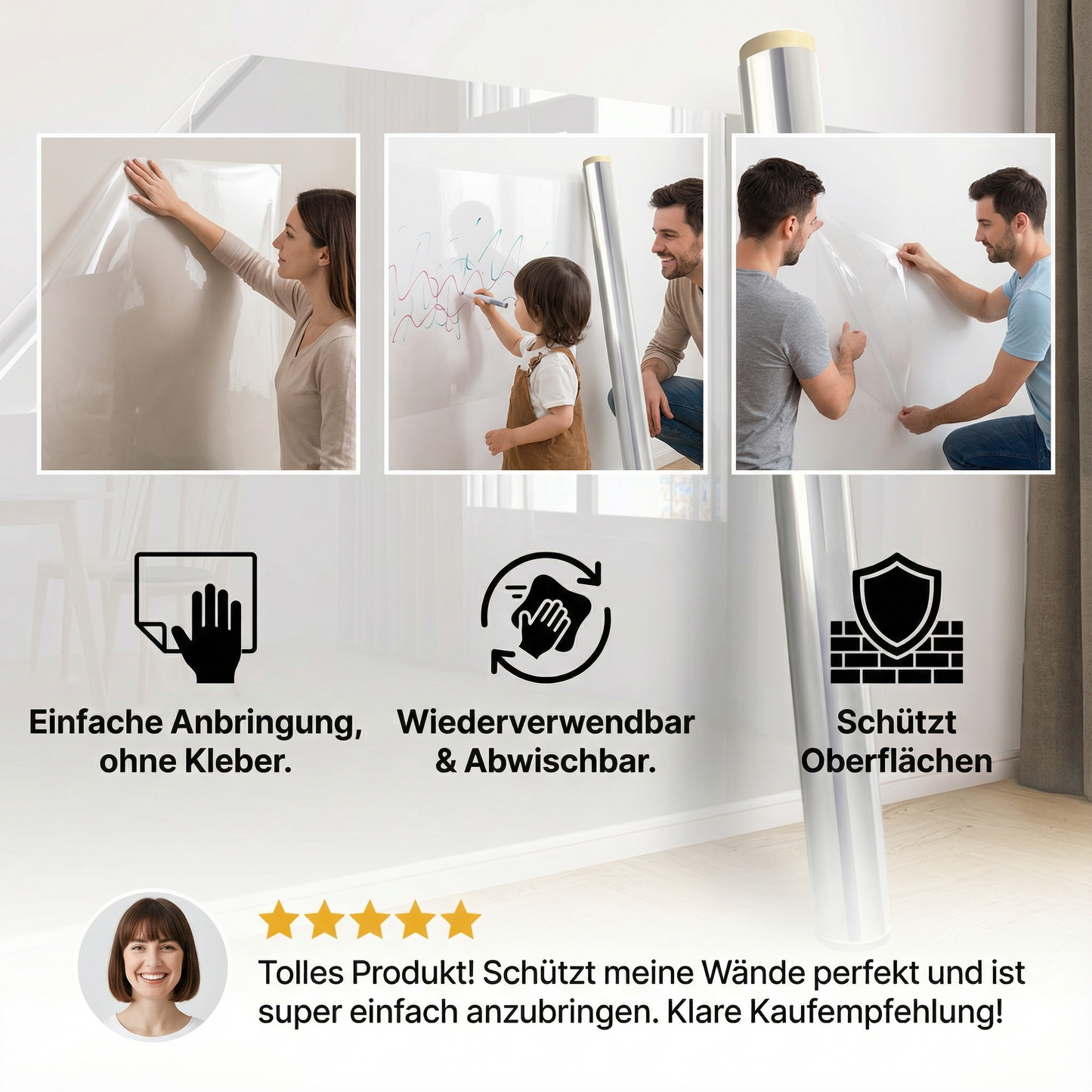 Elektrostatische Wandaufkleber