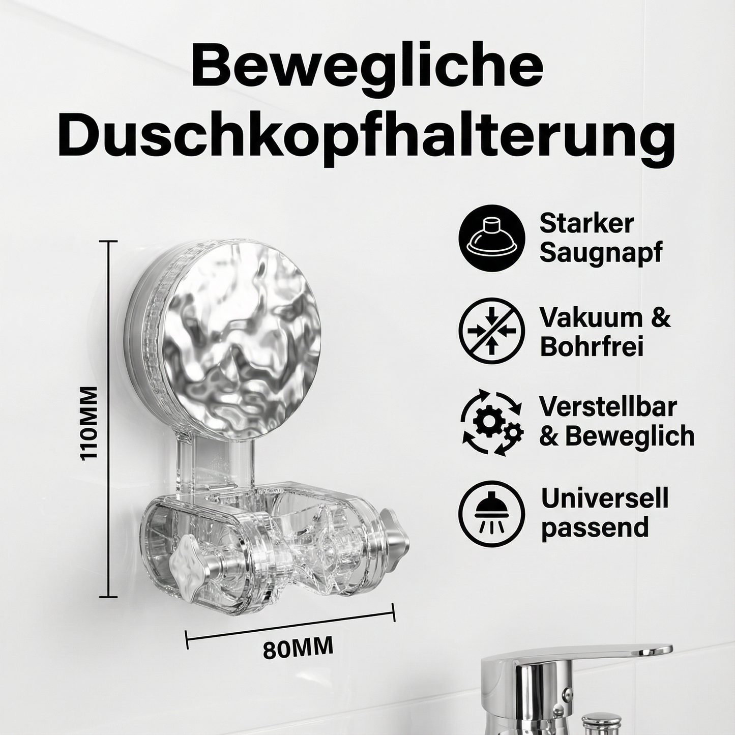 Bewegliche Duschkopfhalterung