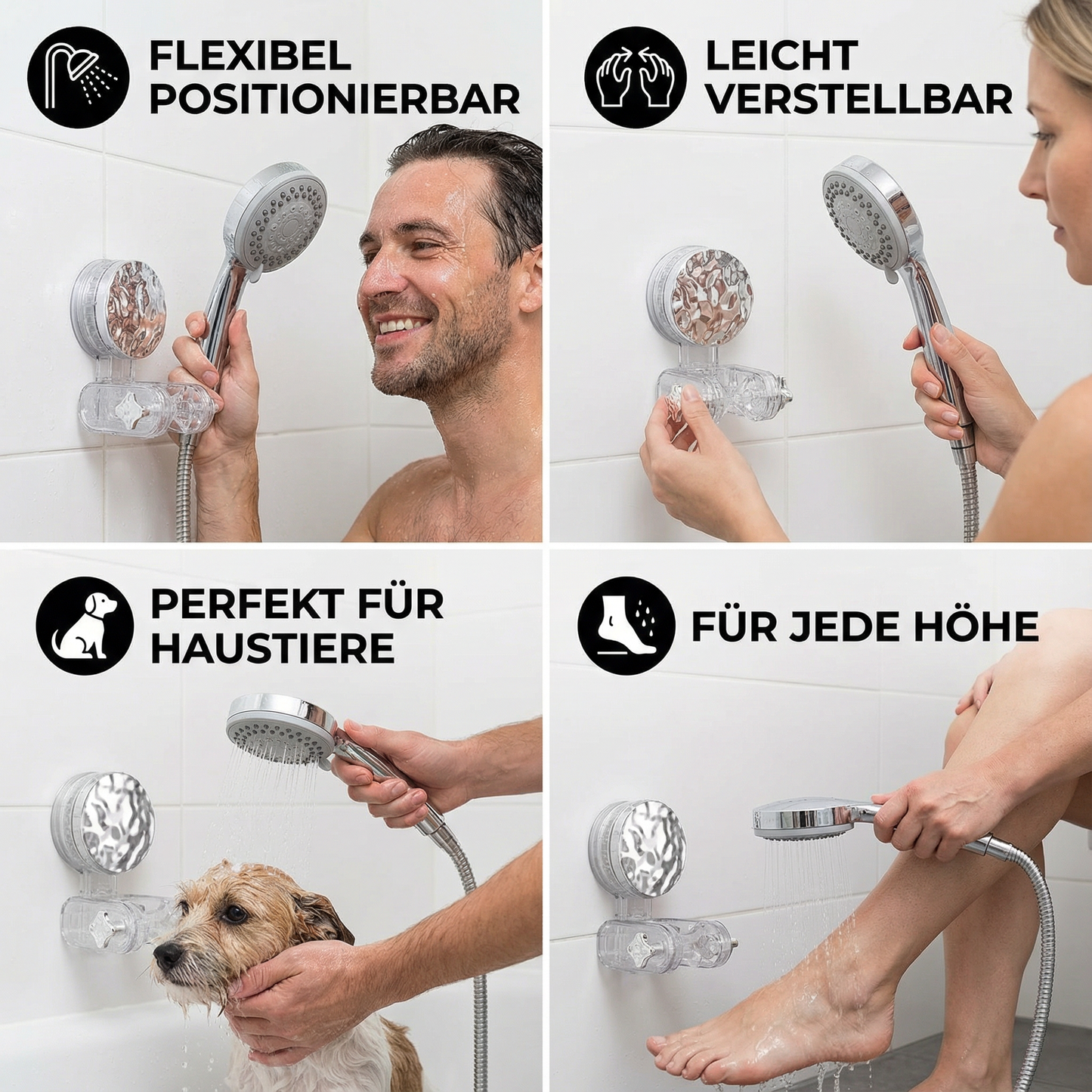 Bewegliche Duschkopfhalterung