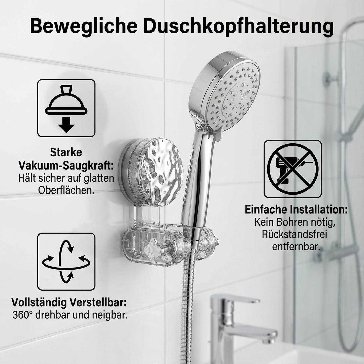 Bewegliche Duschkopfhalterung