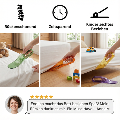 Praktische Hilfe fürs Bett Überziehen