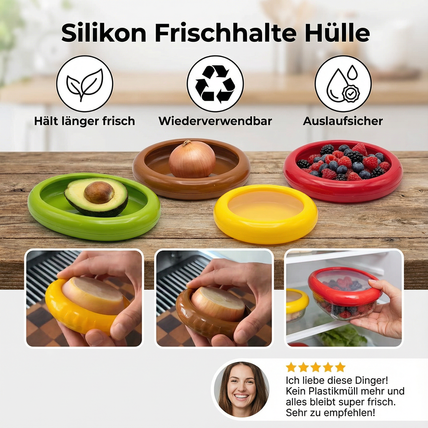Silikon Frischhalte Hülle