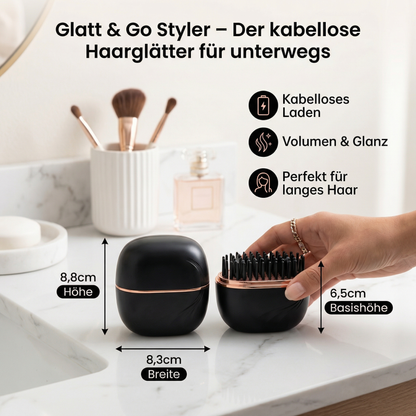 Glatt & Go Styler – Der kabellose Haarglätter für unterwegs