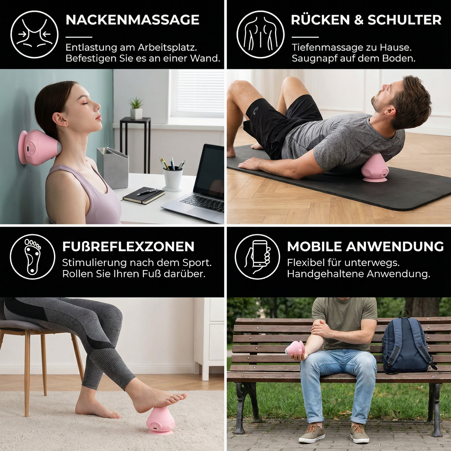 Triggerpunkt-Selbstmassageball mit Saugnapf