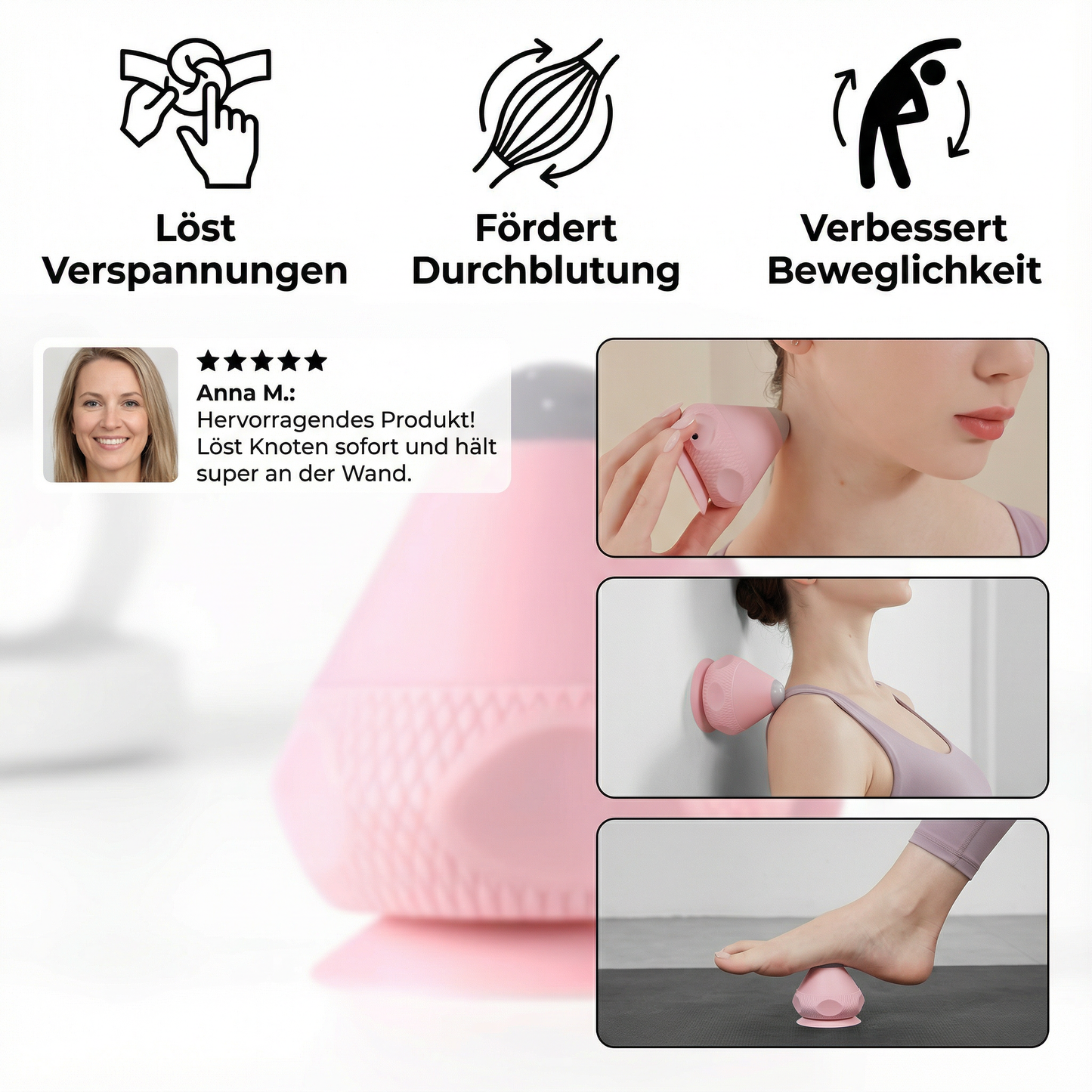 Triggerpunkt-Selbstmassageball mit Saugnapf